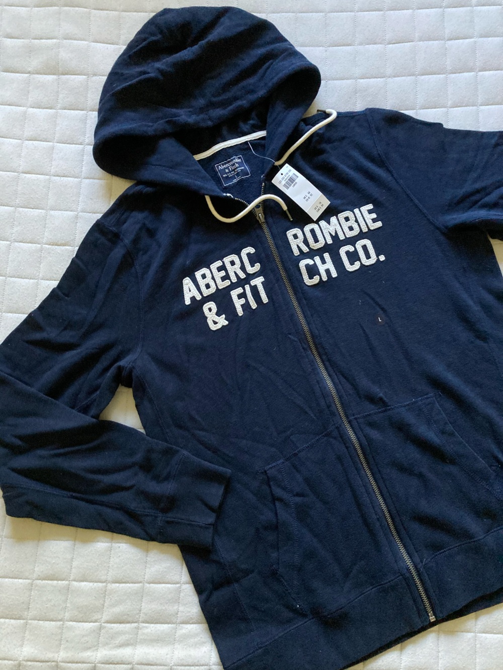Abercrombie & Fitch Men’s Navy Full‑Zip Hoodie Jacket